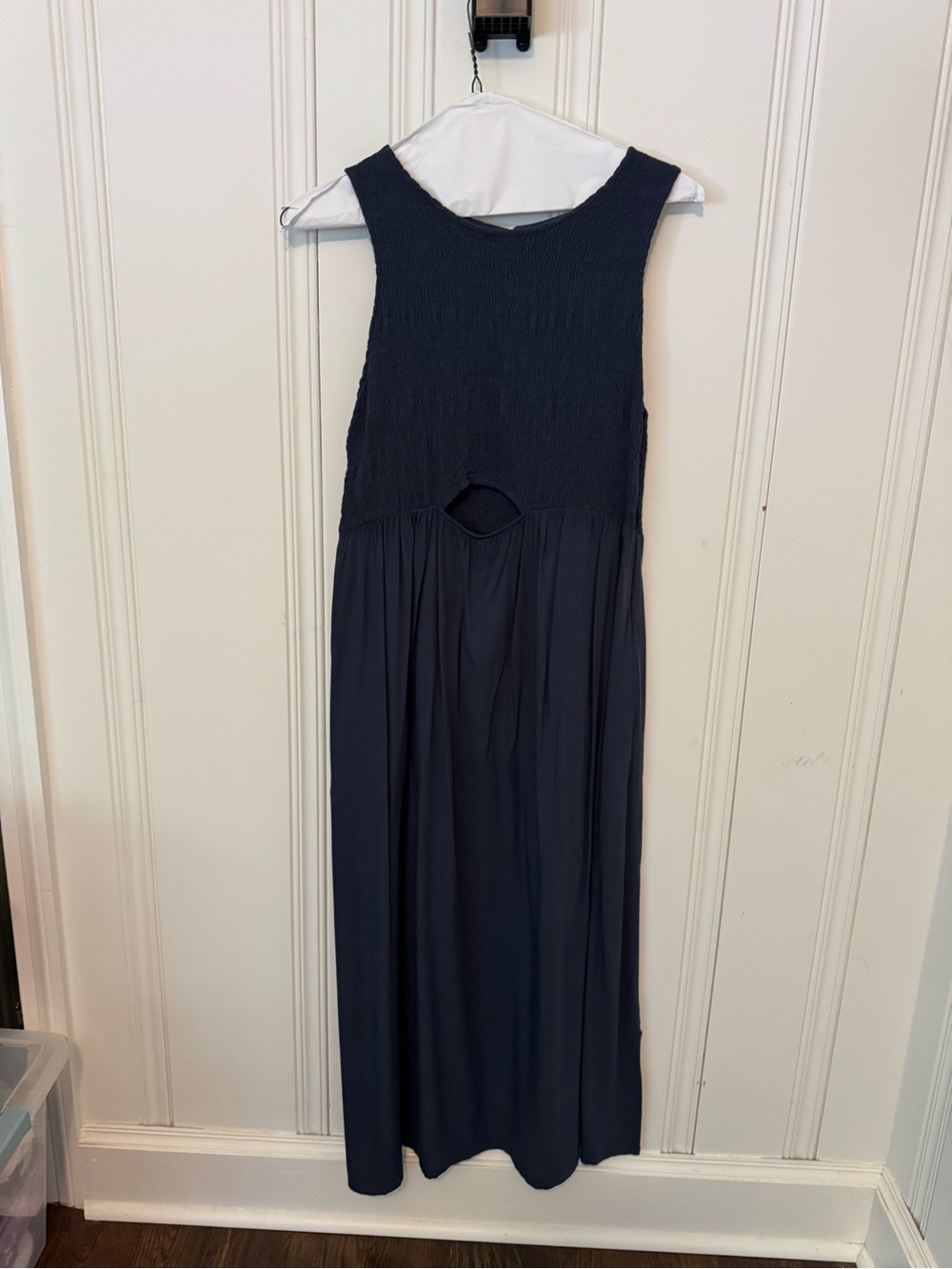 Isabel Maternity by Ingrid & Isabel Navy Maxi Dress with Front Keyhole